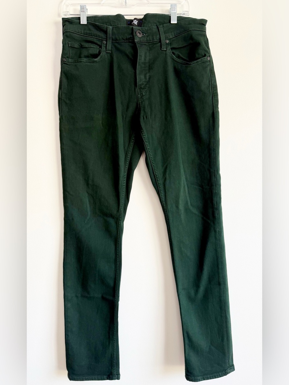 PAIGE Women’s Green Skinny Jeans Size 32 (12/14) Stretch Denim